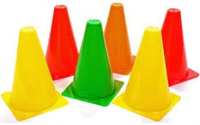 CW Agility Cones Football Plastic Cones Set of 12pcs Field Markers 15inch-picture-15