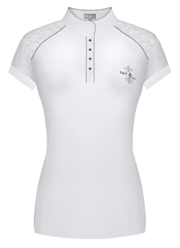 T-Shirt de Tournoi de Femmes Cecile Blanc avec strass premium
