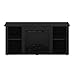 Furinno Jensen Entertainment Center Stand with Fireplace for TV up to 55 Inch, Americano, Corded Electric, Adjustable