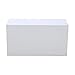 KINGFOM Rectangular PU Leather Tissue Box Cover - Facial Tissue Paper Napkin Holder for Bathroom, Home, Office, Car Automotive Decoration with Magnetic Bottom(White)