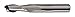 CLEVELAND Sq. End Mill,Single End,HSS,1/32" C40843