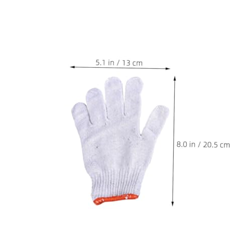 12pcs Construction Gloves Cotton Yarn Men Women Safe Gardening Work Gloves Bulk Pack