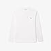 Lacoste Men's Long Sleeved Heavy Cotton T-Shirt, White, 4X-Large