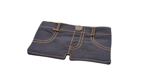 Image of Men's Denim Wallet - Slim Bifold Mini Jeans Style Fabric Wallet with Pocket | Lightweight Compact Card Holder & Cash Organizer | Casual Blue for Men Unisex (Dark Denim)