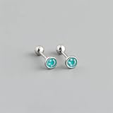 WMDSYGD Pendientes Creativity 925 Sterling Silla SONRENA LUCTY SONRENSA Azul ESMENA ESPURAL Pendiente Pendientes Pendientes for Mujeres Minimalista Linda Lindo Smiley Pierced Jewelry Lindos Aretes