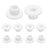 QUARKZMAN 10 Stück Flanschbuchsen Kunststoffbuchsen ID 9mm x OD 13mm x Länge 12mm Nylonbuchsen, Weiß