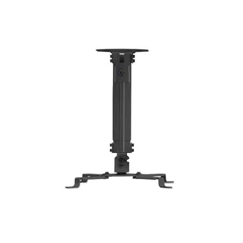 Support de projecteur de plafond télescopique noir orientable pour vidéoprojecteur de salon