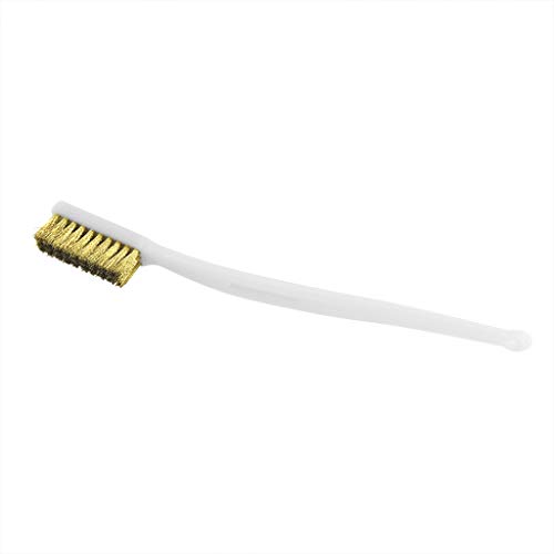 3D Printer Copper Wire Brush 3 Rows Small Toothbrush Cleaning Derusting Brush Copper Brush Handle Hot Bed Cleaning Part Multifunctional Mini Cleaning Brush Wire Scratch Brush Set Wire Brush