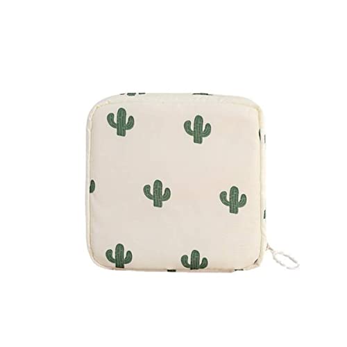 Image of Adorable Pink Peri - Reusable Sanitary Napkin Pads Storage Bag Portable for Women Girls | Made of Nylon + Water Resistance | Zero Waste Period (Cactus)