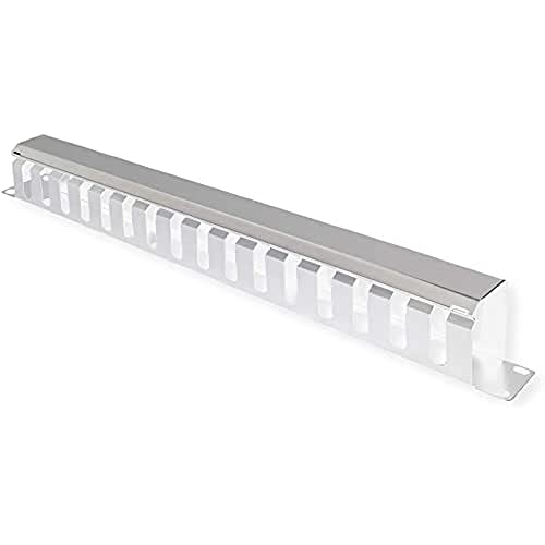 VALUE 19"-Frontplatte 1 HE mit Rangierkanal 40 x 40 mm, grau