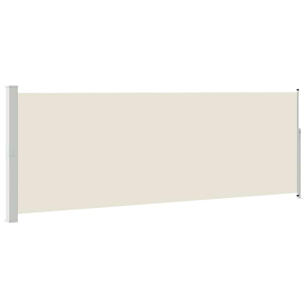 vidaXL Retractable Side Awning 160x500cm Cream Garden Privacy Screen Blind — image 1