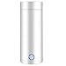 ZXD Hervidor eléctrico de Viaje portátil, Mini Taza de Agua eléctrica, Taza Termo, Utilizada para Viajes de Negocios, Estudiantes, Exteriores, Oficina, Camping,Blanco