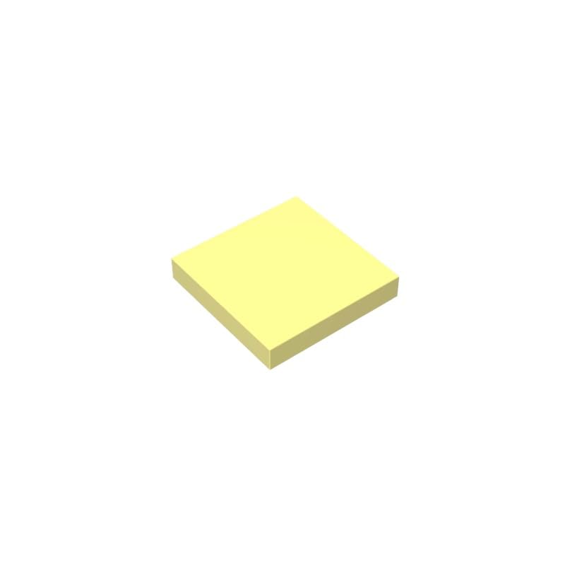 Gobricks 3068 Foundation Plate Tile 2x2 with Groove 50 Pieces GDS-561 Compatible with Lego Building Blocks Color:Bright Light Yellow — image 1