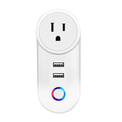 Dual Mode WiFi 3 Outlets WiFi Smart Plug, Powerful 10A 2400 Watt Output, Individually Controllable USB Alexa Smart Plug Multi-Outlet Through Alexa, Google Home