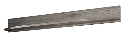 ADGO Ontario I Étagère murale arrondie à la forme de l'avant 150 x 18 x 24 cm Étagère murale Meuble de salon Panneau stratifié couleur San Remo