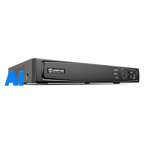 Grabadora POE Anpviz 4K NVR de 16 canales con compresión H.265+ para sistemas de videovigilancia IP
