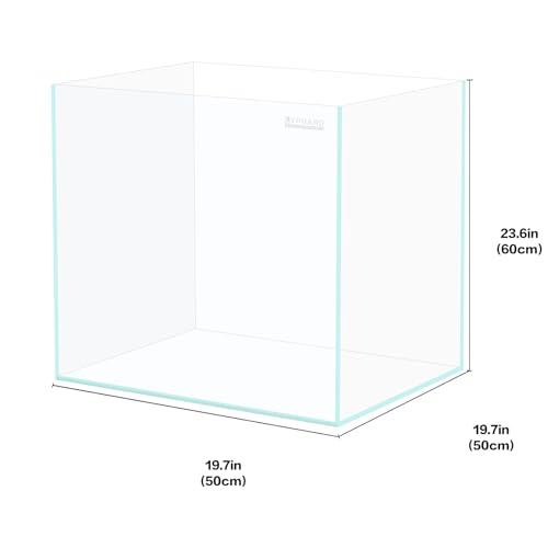 Image of LYPHARD AQUARIUMS 39 Gallon Tall Rimless Aquarium, Ultra Clear Low Iron Large Fish Tank, L19.7xW19.7xH23.6 Glass Thickness 10mm with EVA Foam Leveling Mat