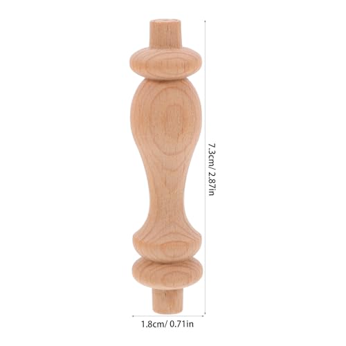 10 Husillos de Madera sin Terminar para Muebles y Manualidades 3