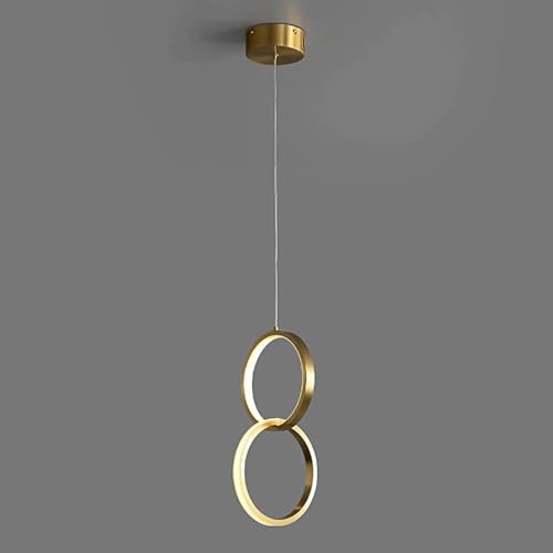 Lampe Suspendue Milieu du Siècle en Laiton Doré HJLJKG pour Salon Élégant