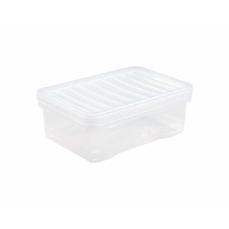 Clear Plastic 4l/7L/11L/14L/25L/32L/37L/45L/60L/80L WHAM Crystal Storage Box with Lid Multi Us Home Office & Workplace Stackable Strong Boxes (Plastic, 32l)