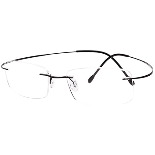 Gafas sin marco para hombres y mujeres con patas ultrafinas de titanio