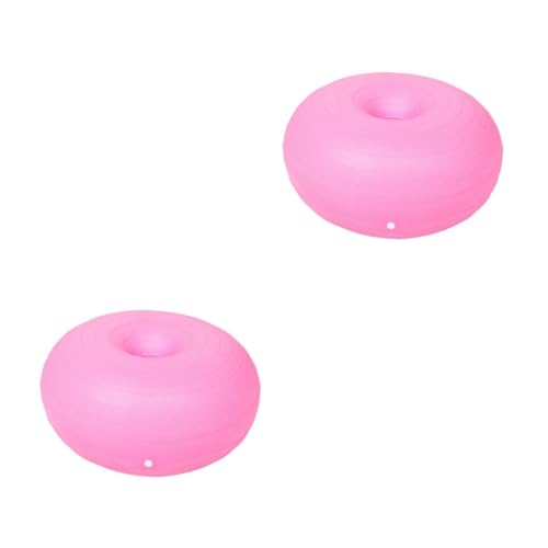 SUPVOX 2 Piezas Pelota de Yoga pequeños Juguetes de Cuerda Pelota de Ejercicio balón de Yoga Accesorio de Yoga de Pilates de Gimnasia de polivinilo Rosa
