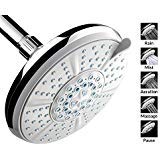 A-Flowâ„¢ Shower Head - 5 Function Luxury Large 6' / ABS Material with Chrome Finish/Enjoy an...