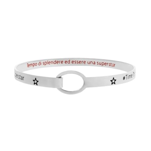 Bracelet Marlù 18BR055 acier argenté rigide étoile bijou tendance NADIR femme