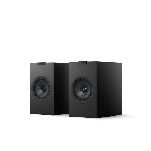KEF Q1 Meta passiver HiFi-Regallautsprecher, Satin Black | Musik | TV & Heimkino | Gaming | 2-Wege-Bassreflex | 13 cm Uni-Q-Treiber mit MAT