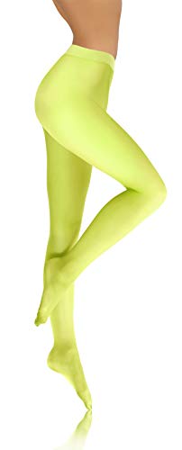 Sesto Senso Medias Microfibra Opacas Coloridas Ropa Mujer 40 DEN XL Amarillo Neón