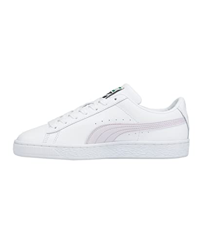 Image of PUMA Basket Classic XXI Casual Shoes, Puma White Lavender Fog, 8 Men