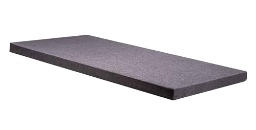 Image of Chairs 3-Seater Sofa Cushion with PU Foam | 4 Inch Thick Seat Cushion with Removable Zip Cover | Comfortable & Durable Sofa Foam for Home (Black, 60x18x4 Inch)