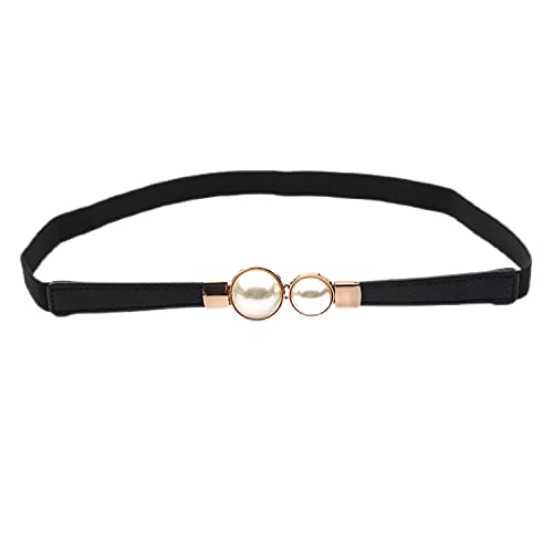 Skinny Belts for Women,Pearl Belts Fashion Dress Belts Stretch Women Waist Belts Plus Size Elastic Waist Band for Dresses