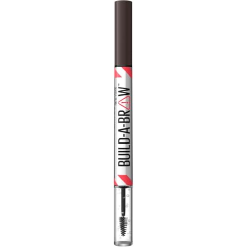 Maybelline New York, 2 in 1 Penna e Gel Sopracciglia, Per Sopracciglia Piene e Naturali, Tenuta Fino a 24 Ore, Waterproof, Formula Vegana, Build A Brow, Tonalità: Ash Brown