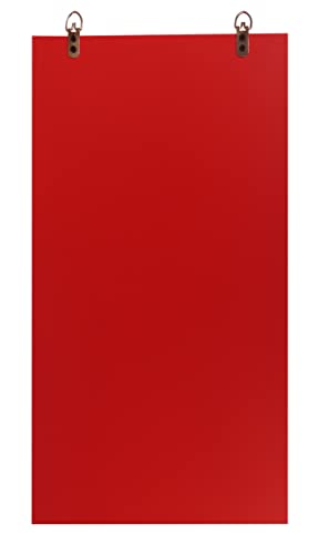 Image of Captiver Wooden Frameless Decorative Wall Hanging Rectangular Shape Mirrors (25X13 Inch Red) Home Living Room Bedroom Bathroom Washbasin Stickers Dressing Table 3D