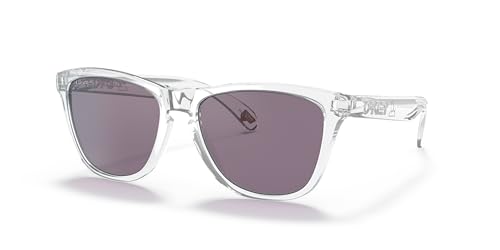 Oakley Man Sunglasses Clear Frame, Prizm Grey Lenses, 54MM