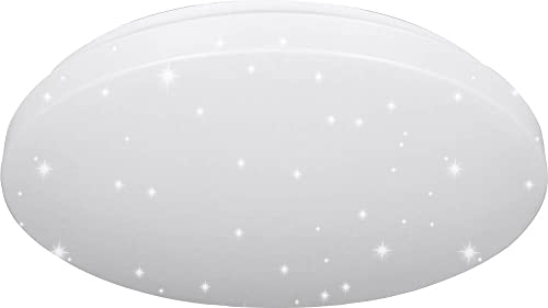 Müller-Licht LED Deckenlampe Wandlampe Reva Star Round Ø 30cm, 18 W, Sternenhimmel-Effekt, warmweiß (3000 K), 1800 lm, weiß Müller-Licht LED Deckenlampe Wandlampe Reva Star Round Ø 30cm, 18 W, Sternenhimmel-Effekt, warmweiß (3000 K), 1800 lm, weiß