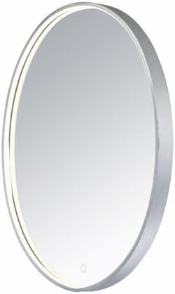 ET2 Mirror 22W 1 LED Oval Mirror 23.75 Inch Wide by 29.5 Inch High with Brushed Aluminum Finish