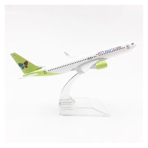 Modelos de aviones Jin B737 adorno de metal de 16 cm para escritorio 7