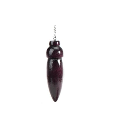 WUZIA Péndulo de madera natural con colgante de Reiki para adivinación y radiestesia egipcia para curación espiritual y adivinación, Madera