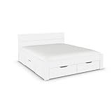 Rauch Möbel Flexx Bett Stauraumbett in Weiß mit 3 Schubkästen als zusätzlichen Stauraum Liegefläche 180 x 200 cm Gesamtmaße Bett BxHxT 185 x 90 x 209 cm