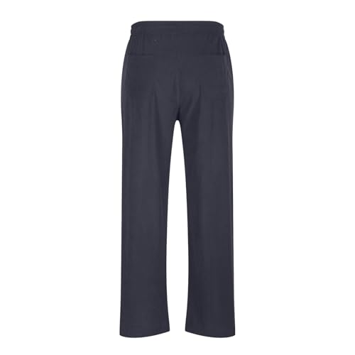 Mens Corduroy Casual Straight Leg Pants Fall Soild Color Sweatpants Regular Drawstring Waist Slacks with Pockets4