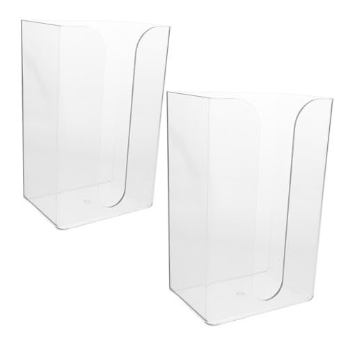 TOPPERFUN Scatola Di Fazzoletti Da Parete Trasparente Senza Perforazione, Porta Fazzoletti Da Bagno Grande Capacità, Dispenser Salvaspazio Per Cucina, Ufficio e Camera Da Letto, Set Da 2 Pezzi
