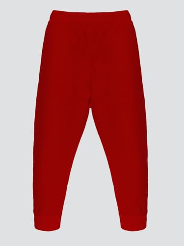 Image of KiddoPanti 100% Cotton Track Pants for Boys & Girls | Soft Single Jersey Fabric | Elastic Waist with Drawcord | Full Length with Rib Hem & Pockets | Joggers for Kids