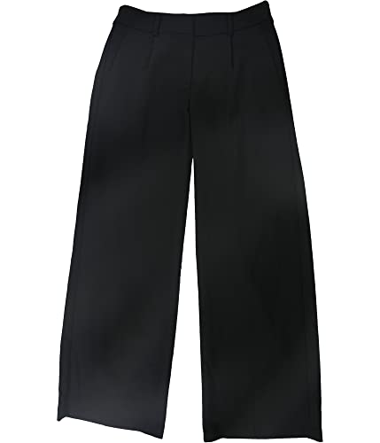 Womens Pleated Casual Wide Leg Pants, Black, 10P