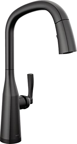 Delta Faucet Stryke VoiceIQ Touchless Kitchen Faucet with Pull Down Sprayer, Smart Faucet, Alexa and Google Assistant Voice Activated, Black Kitchen Faucet, Matte Black 9176TV-BL-DST Delta Faucet Stryke VoiceIQ Touchless Kitchen Faucet with Pull Down Sprayer, Smart Faucet, Alexa and Google Assistant Voice Activated, Black Kitchen Faucet, Matte Black 9176TV-BL-DST