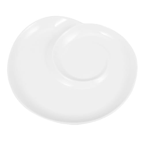 CONGARTENO Ceramic Divided Dumpling Serving Plate Shell Shaped Food Container for Breakfast Sushi and Appetizers Easy to Clean for Events and Daily Use