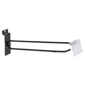 12" Black Slatwall Scanner Hooks w/Label Holders (Box of 100)