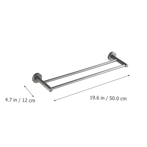 Porte-serviettes mural double avec installation facile pour salle de bain - 8