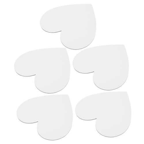 Mikikit 5 piezas Tableros de Algodón para Pintura al Óleo Forma de Corazón Lienzos para Arte Acrílico y Témpera Paneles de Dibujo DIY Portátiles para Estudiantes y Aficionados